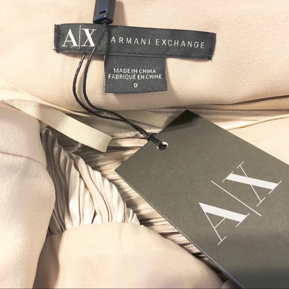 Armani Exchange Champagne Crinkled Cocktail Dress - Picture 8 of 8